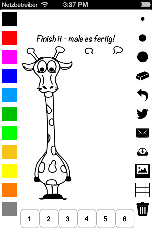 Animal Coloring Book for Children: Learn to color a snake, horse, giraffe, lion and more
